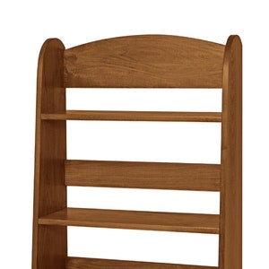 Preschool Playroom Bookshelf - Solid Poplar Wood WALNUT FINISH