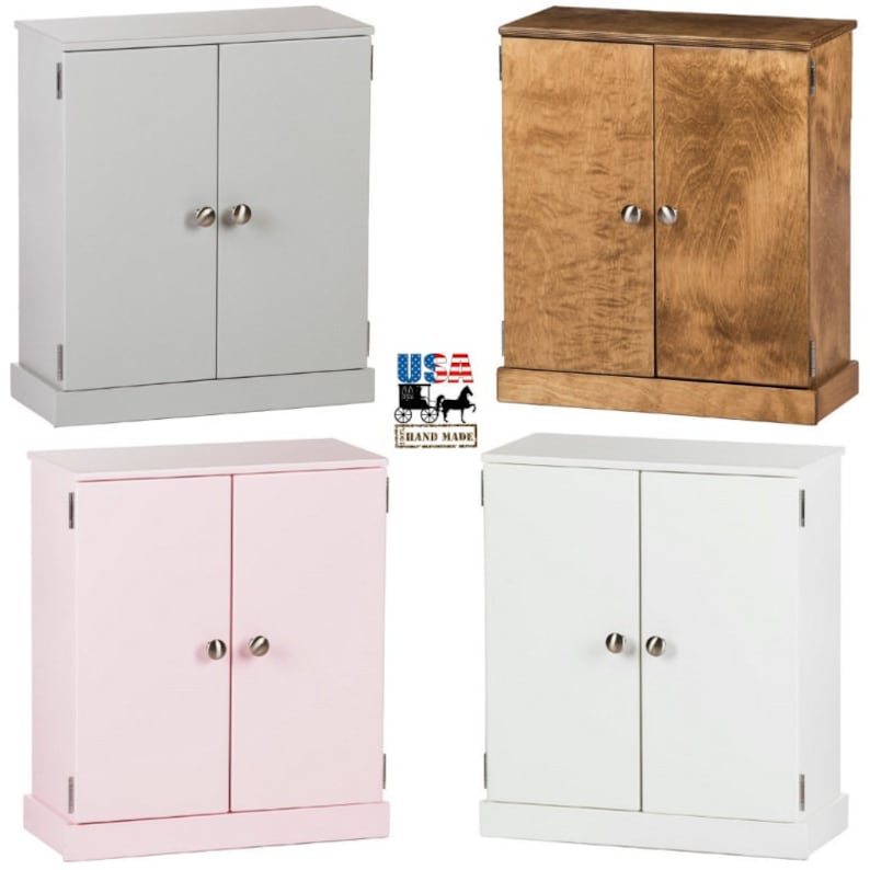 Deluxe Doll Wardrobe Armoire White Heirloom Wood Doll Etsy