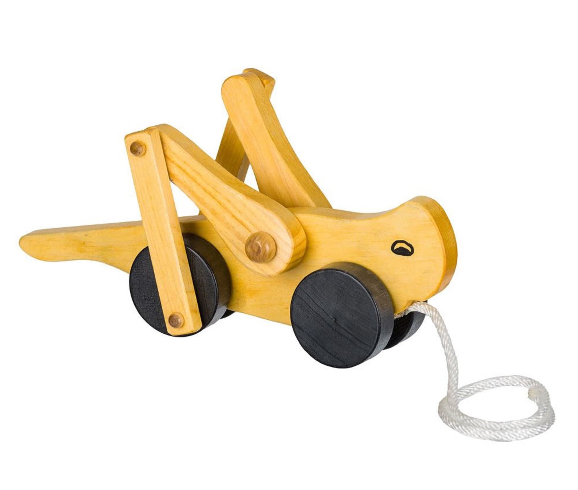 Amish Handmade Wood Grasshopper Pull Toy: Classic Toddler Toy