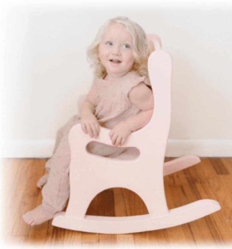 Pink Weighted Rocking Chair Preschool Rocking Chair, Pink Toddler Rocker Made in the USA Heirloom ...