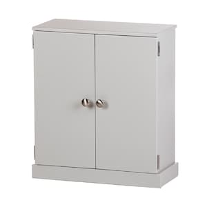 Deluxe Doll Wardrobe Armoire, Gray Heirloom Wood Doll Furniture