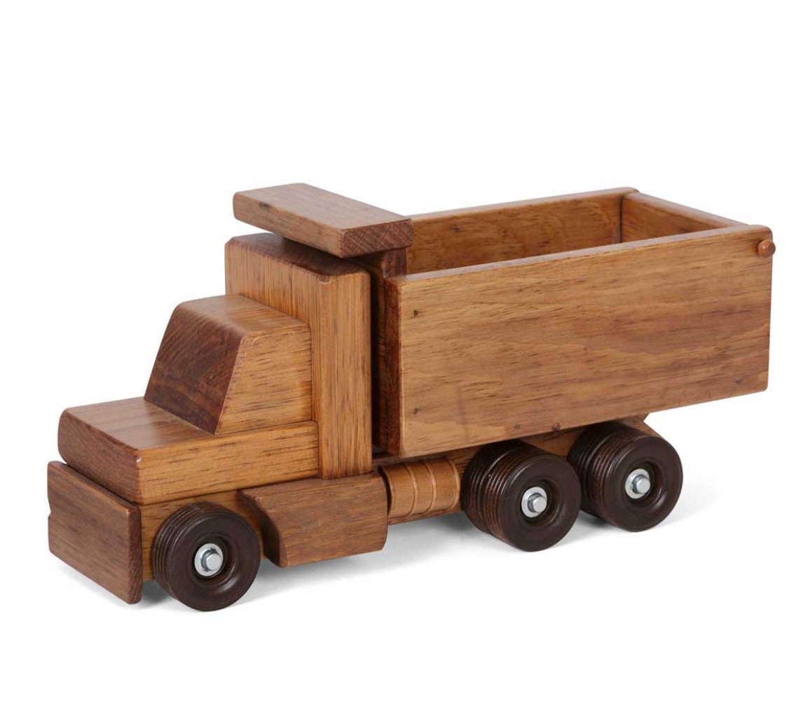 Large WOOD DUMP TRUCK Handmade Wooden Construction Working - Etsy