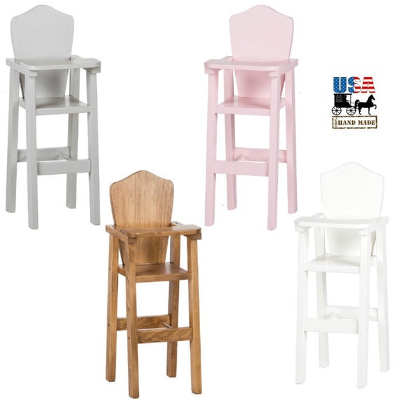 wooden doll high chair