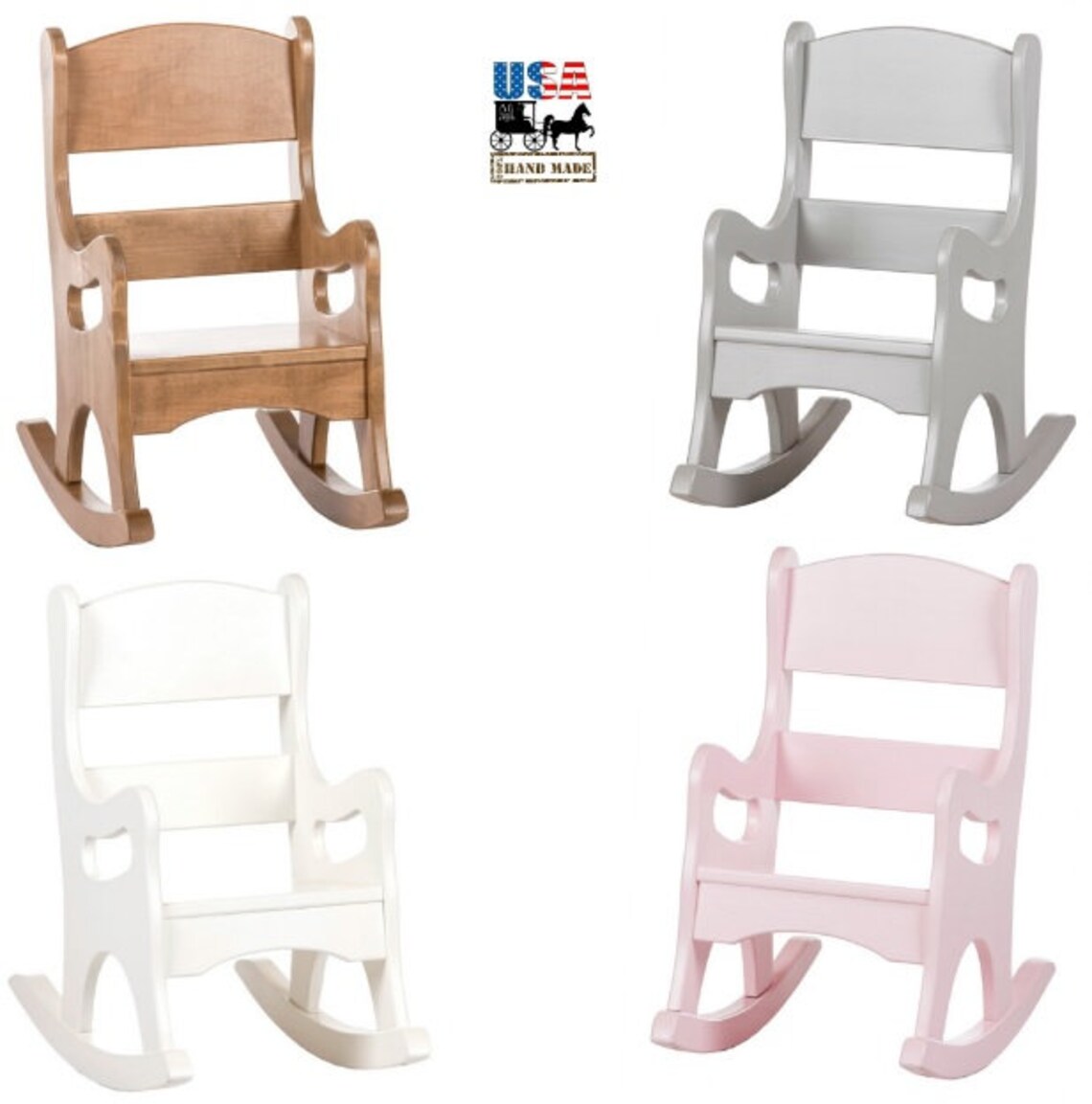 Preschool Rocking Chair Gray Toddler Rocker Made in the USA Etsy