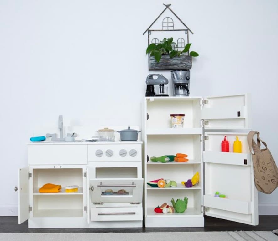 Toy Kitchen Storage Preschool Toy Kitchen Set Refrigerator and Sink Stove - Etsy