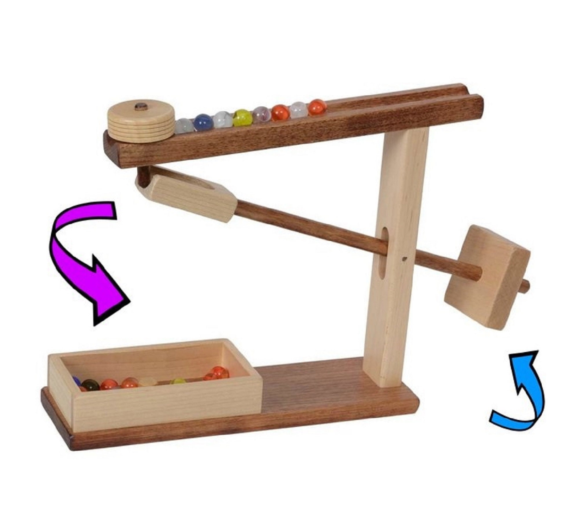 MARBLE MACHINE Working Mechanical Gravity Wood Toy Amish Etsy