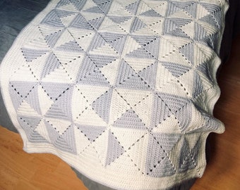 Wind in the Sails crochet blanket pattern, baby blanket, pdf pattern, pinwheel pattern