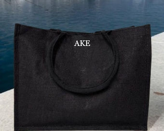Personalised Beach Bag, Shopping Bag, Holiday Bag, Personalised Tote Bag, Burlap Tote, classic shopper, personalised initials, Mothers Day