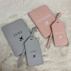 Personalised Passport Cover & Luggage Tag, Luggage Travel Set