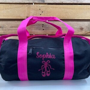 Girls’ Ballet Dance Bag – Waterproof Barrel Duffel With Embroideries – Hand/Shoulder Bag - View #6