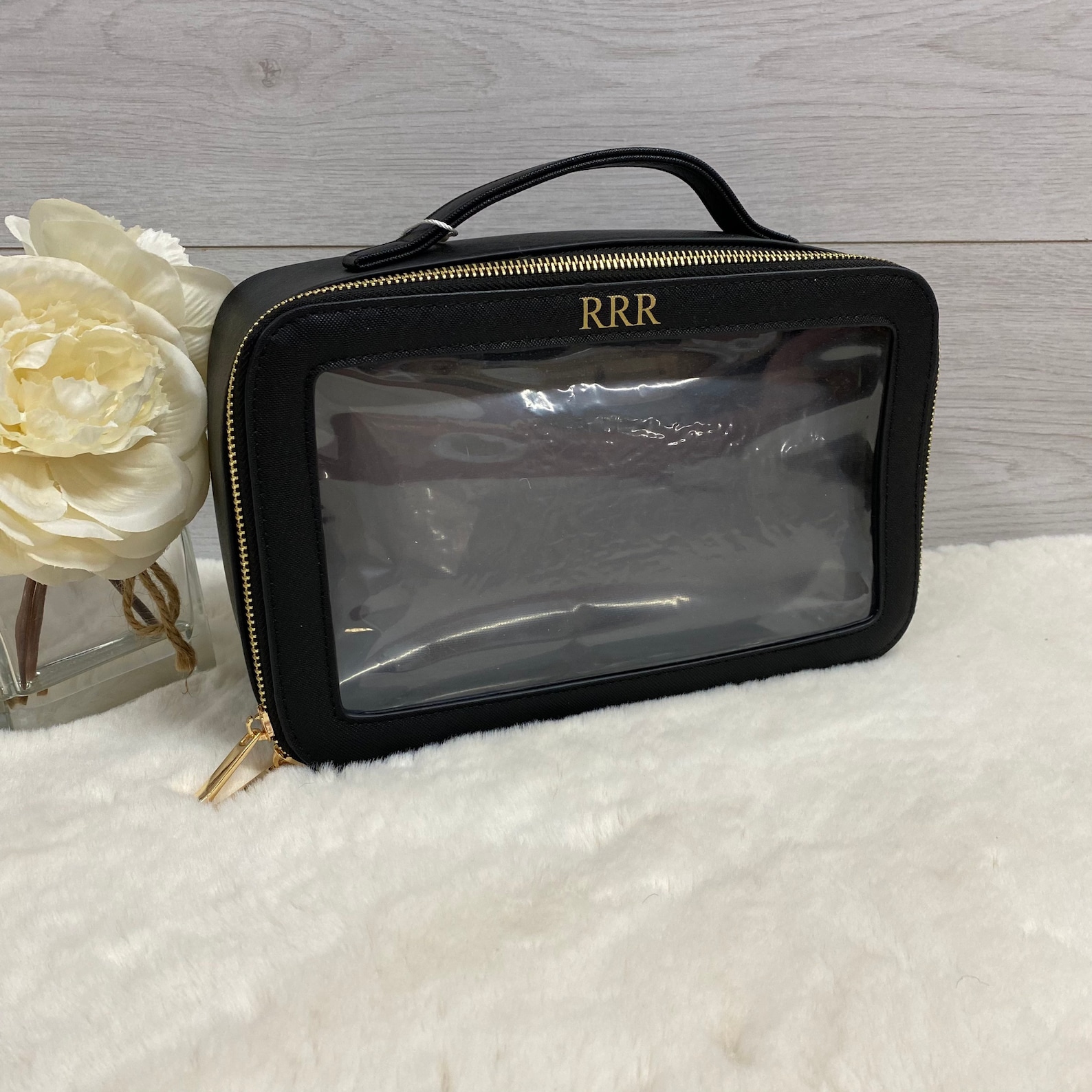 Personalised clear travel bag