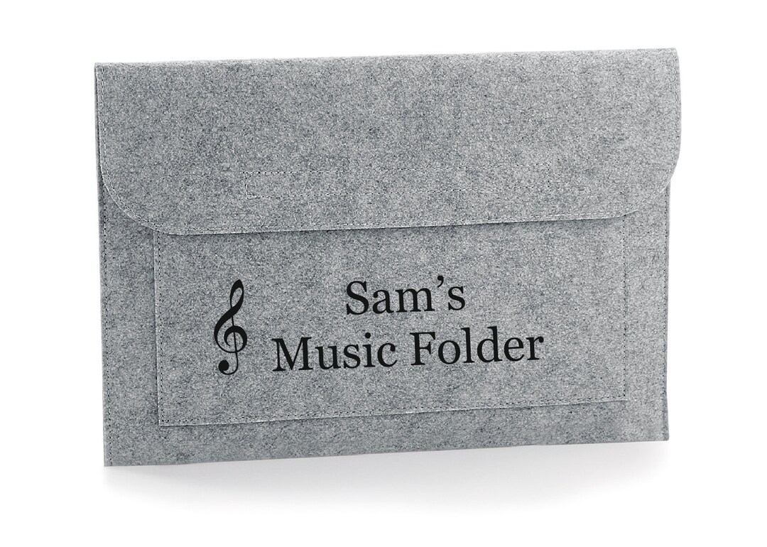 Personalised Felt Music Folder, Custom Music Notes Document, Personal ...