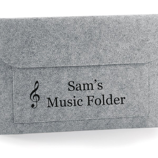 Personalised Music Document Folder, Custom Made, Music Notes, Personalisd Music File