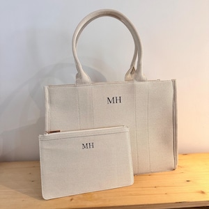 Personalised Tote Bag, Large Canvas Tote Bag, Airport Tote Bag, Matching Travel Wallet & Bag Set, Hand Luggage Bag, Personalised Cabin Bag image 12