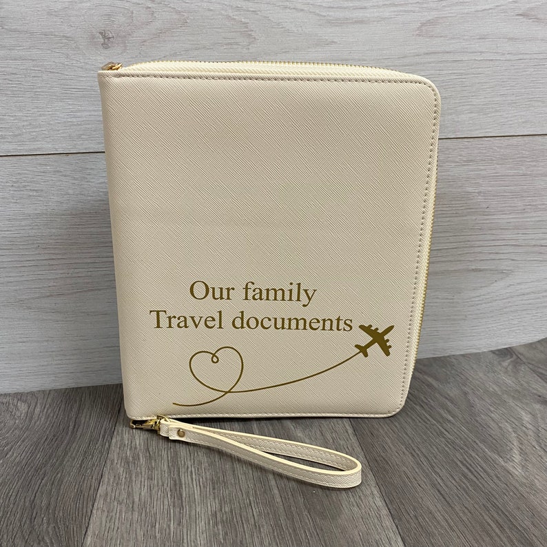 Personalised Travel Organiser, Initial, Monogram, Travel Document Holder, Personalised Passport Holder zdjęcie 4