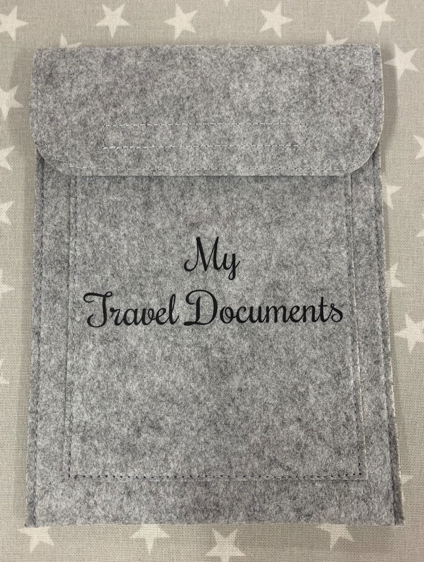 Personalised Travel Document Folder Custom Made Personalised Etsy