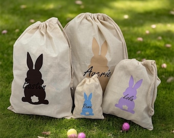 Personalised Easter Egg Hunt Bag, Easter Hunt Sack, Easter Gift Bag, Personalised Easter Bunny Bag