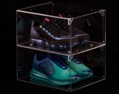 Transparent Drop Front Shoe Box Sneakers Display Clear (przeźroczyste transparentne pudełko na buty) shoe storage, luxury
