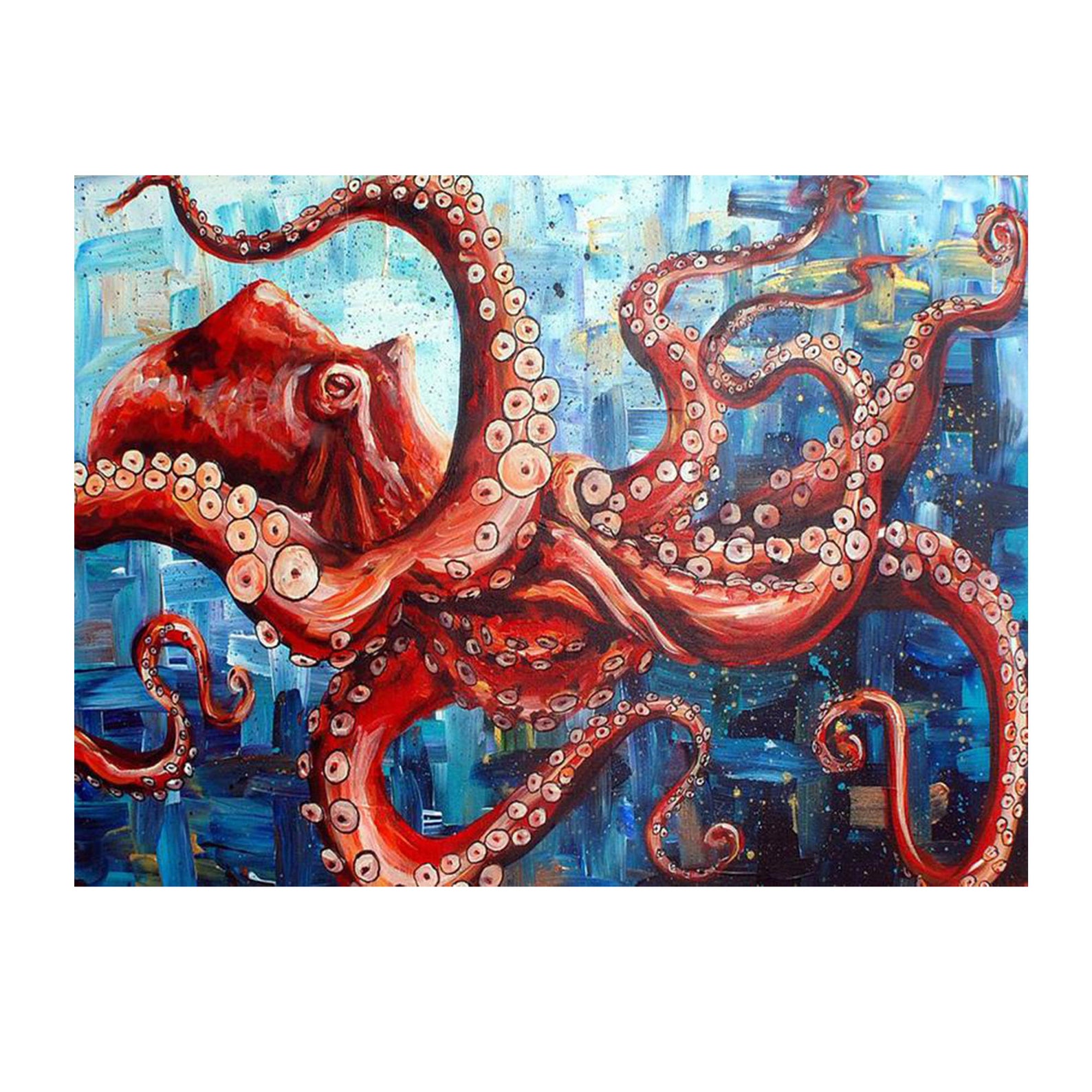 5D DIY diamond painting octopus handmade cross stitch mosaic | Etsy