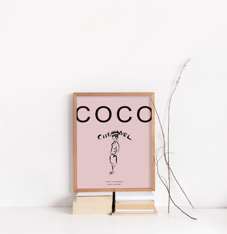 Bedroom Wall Decor Coco Chanel Wall Art Coco Chanel Print Etsy