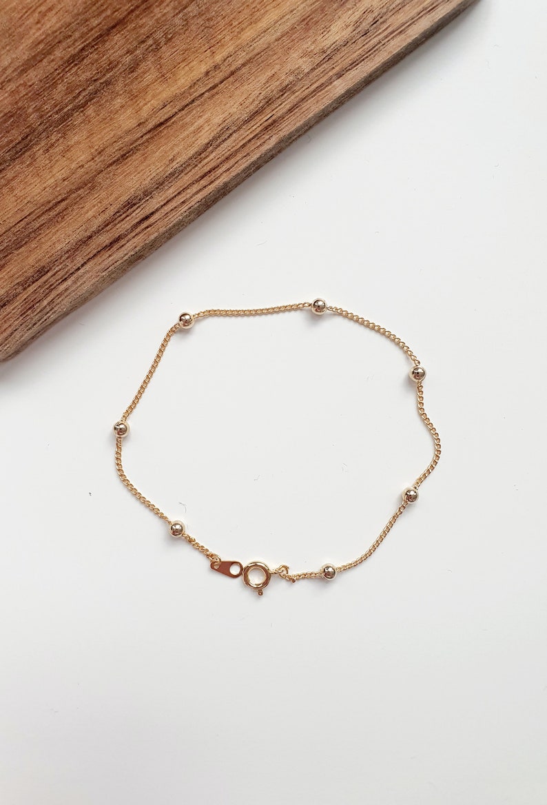 Gold plated bracelet from ball chain