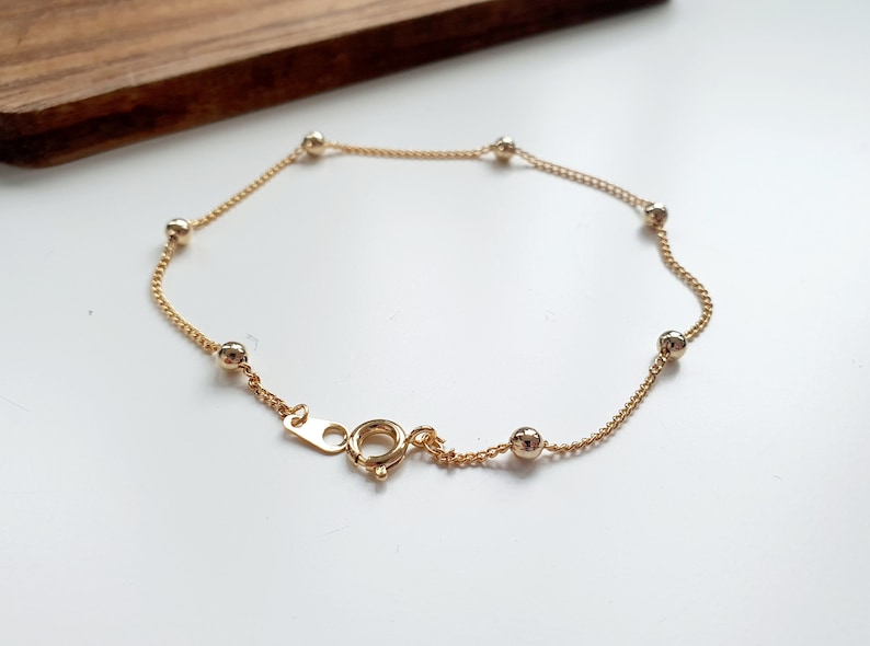 Gold plated bracelet from ball chain