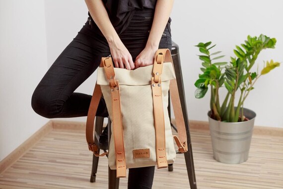 canvas womens backpack