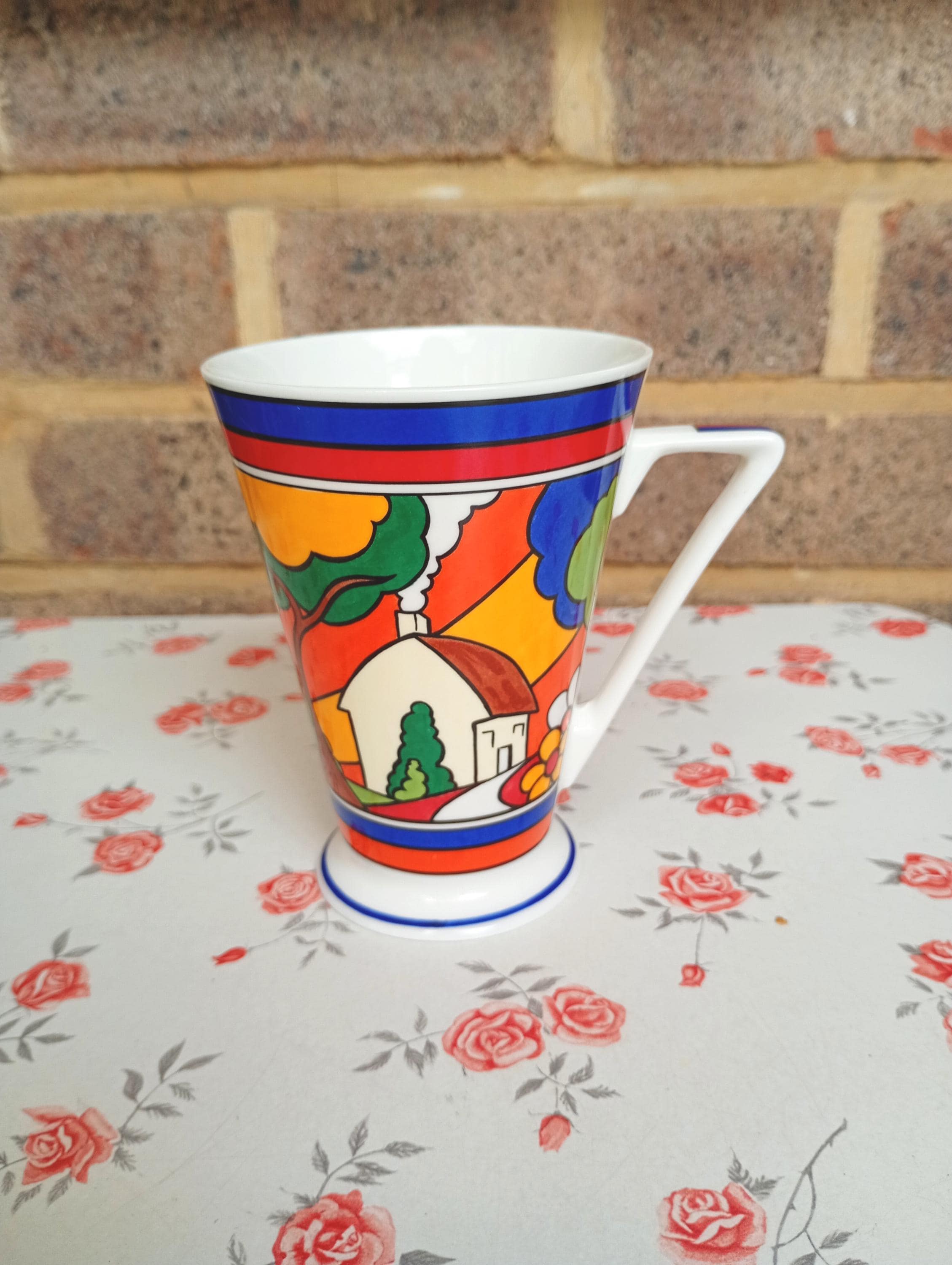 英国 クラリス・クリフ作のコーヒーセット 英国 クラリス・クリフ作の