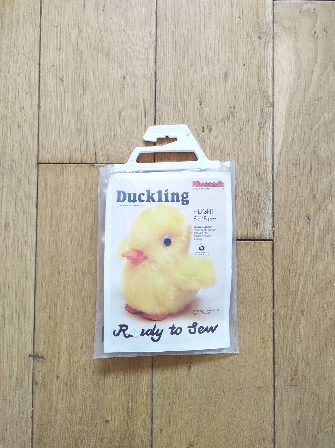 Vintage 1980s Minicraft Duckling Soft Toy Making Kit Ready to Etsy UK