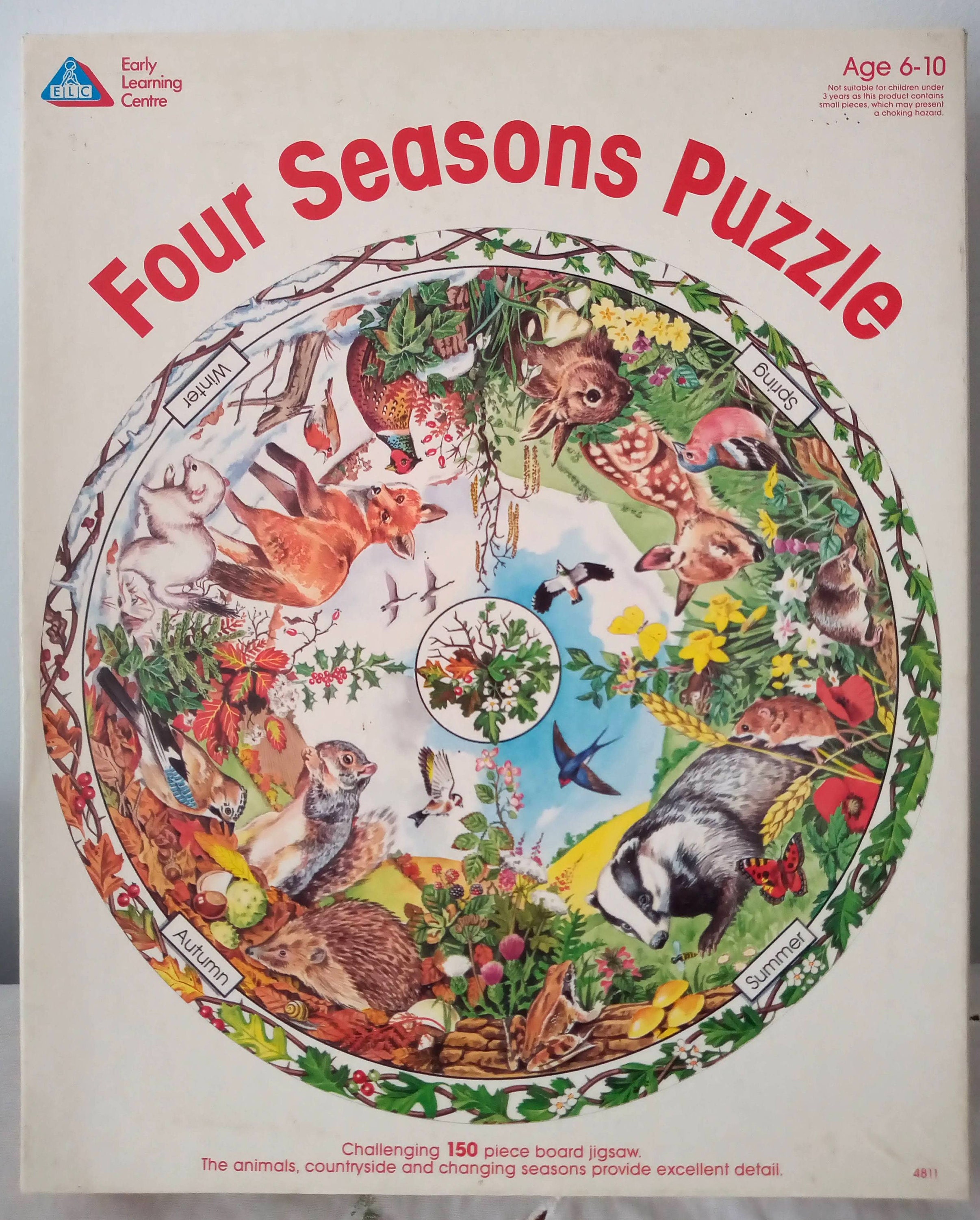 Vintage 1980s Four Seasons Jigsaw Puzzle Early Learning Centre Etsy