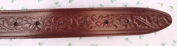 Vintage 1970s 1980s Brown Leather Belt No Buckle … - image 5