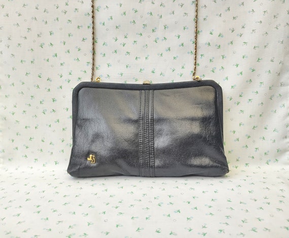 Vintage 1980s Jane Shilton Japelle Shoulder Bag Navy Blue Clutch Bag Purse Gold Chain Strap Retro Stranger Things the Breakfast Club Etsy Canada