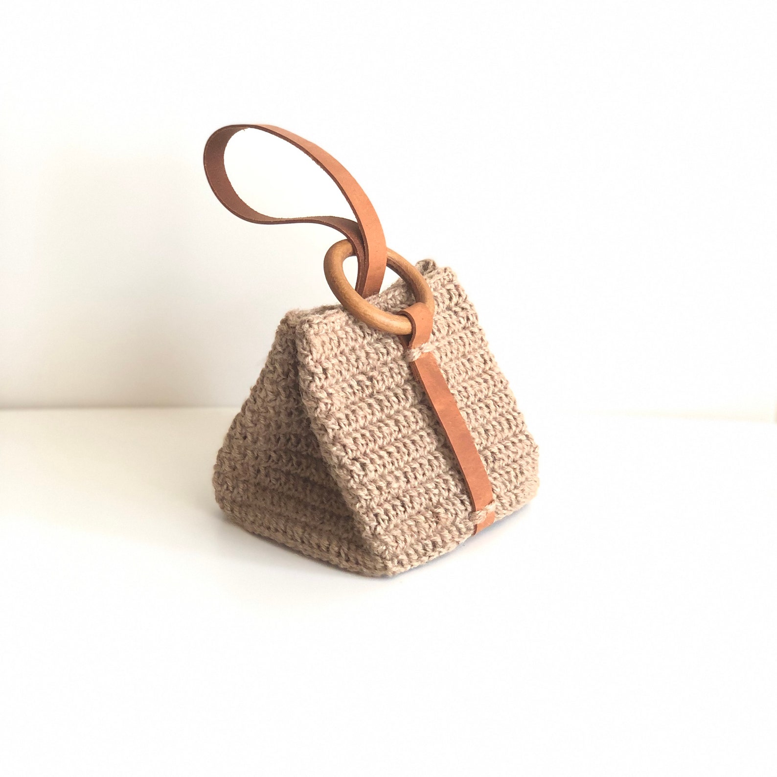Mini Jute Wristlet Bag Crochet Kit with Print Pattern Etsy