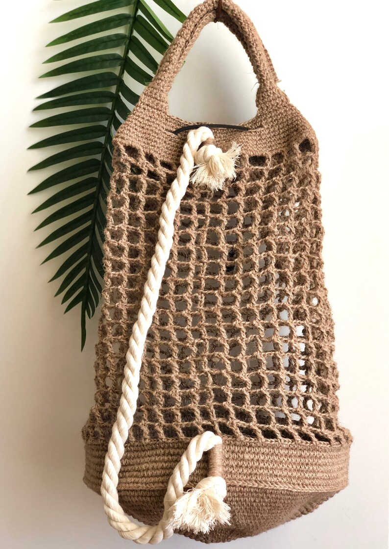 Handmade Jute Net Beach Bag Farmers Market Bag | Etsy