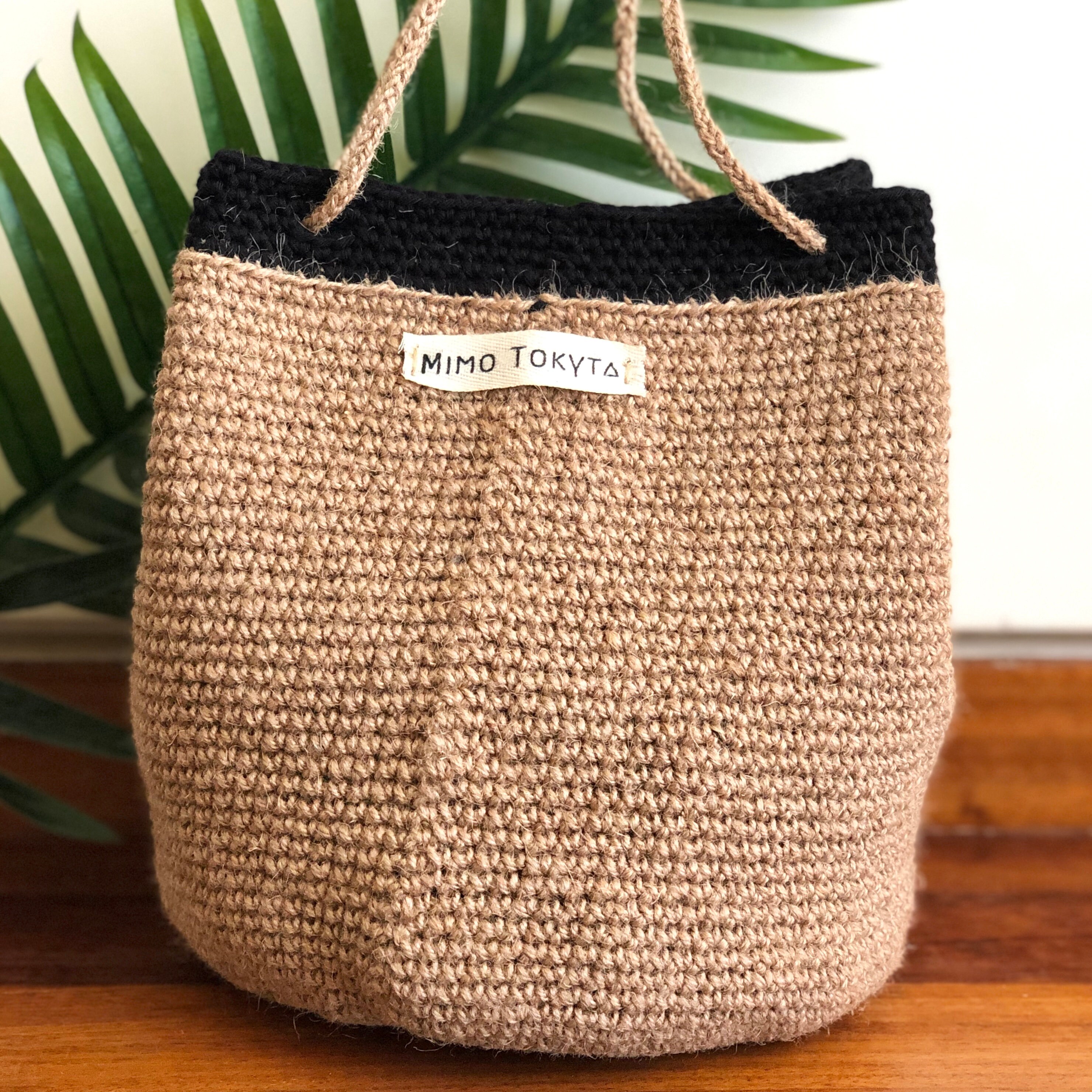Jute Bucket Bag Size M Etsy