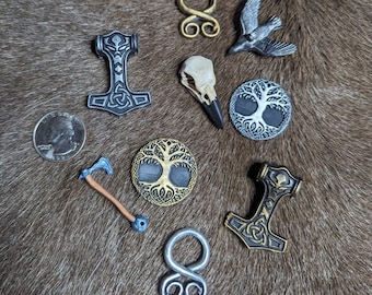 Handpainted Viking Resin Trinkets/Charms for Crafting