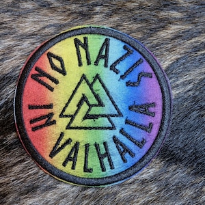 No Nazis In Valhalla patch - iron-on or hook&loop