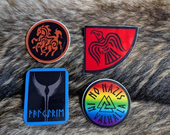 Viking-vinylstickers - Valkyrie Lothbrok Sleipnir No Nazis