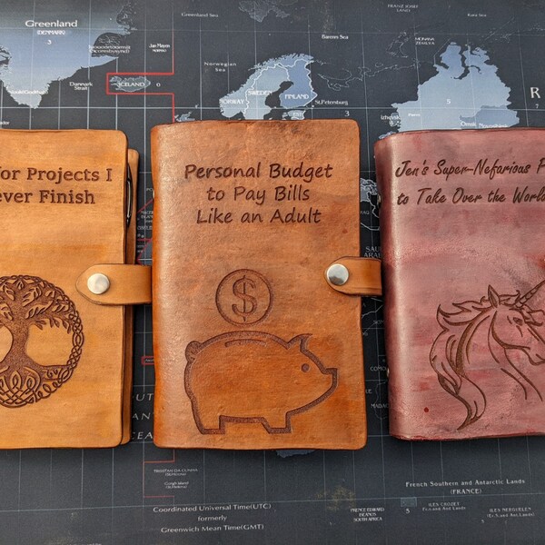 Leather planner etsy