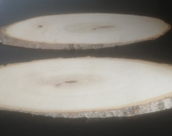 Natural Wood Oval Large Slice Large Wooden Log Slice with Bark