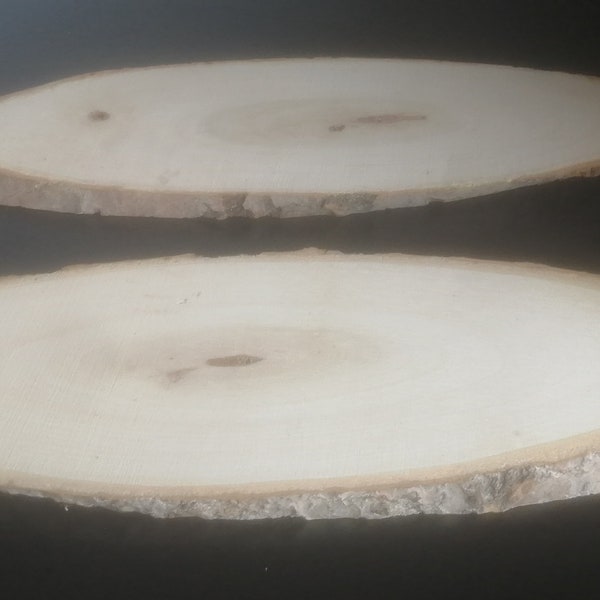 Natural Wood Oval Large Slice Large Wooden Log Slice with Bark