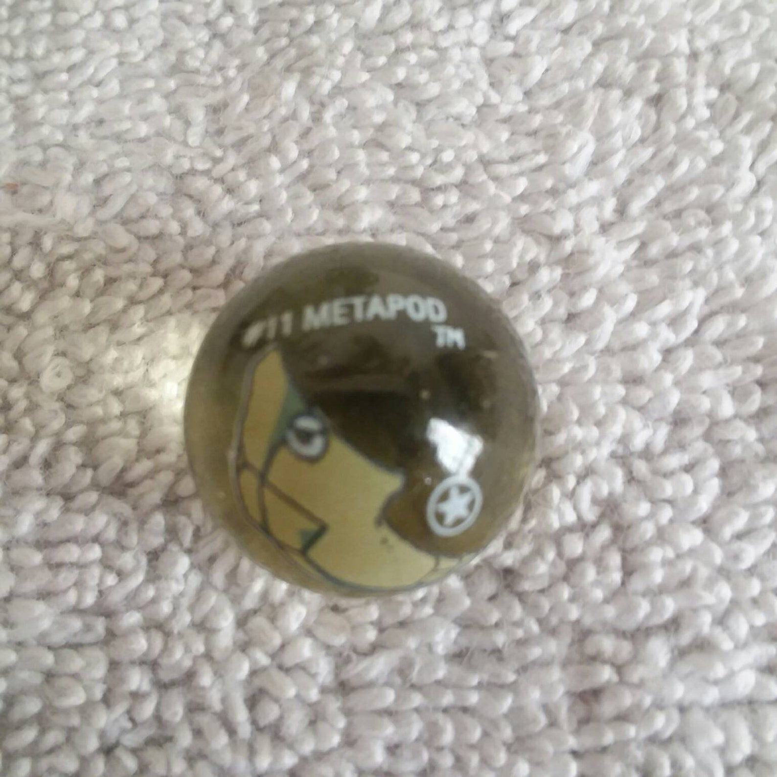 Vintage Pokemon Marbles 11 Metapod on Light Yellow Clear Etsy