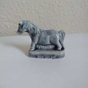 Vintage Wade pony figurine whimsies Rose tea figurine blue Shetland pony excellent vintage condition