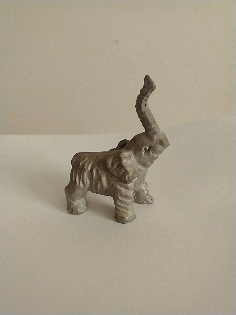 Vintage Pewter Elephant Miniature Spoontiques Figurine Etsy
