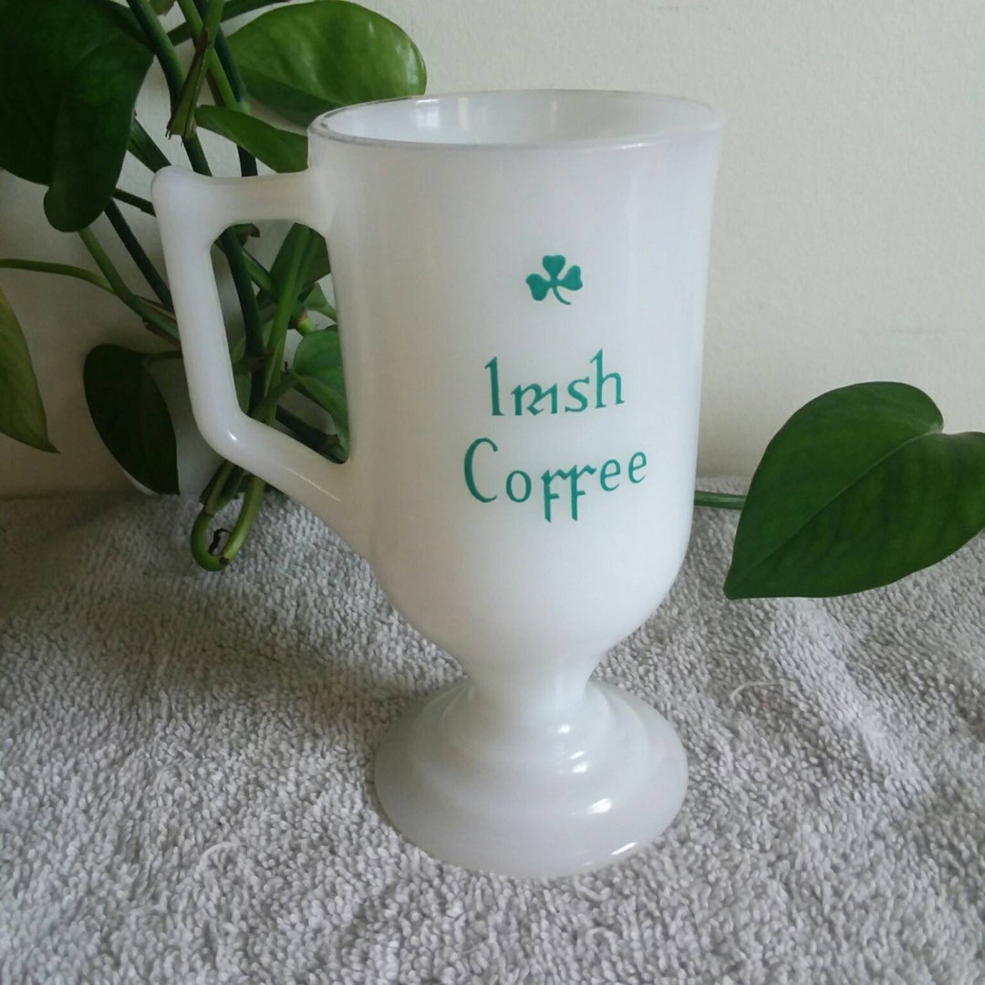 Milk Glass Mug Vintage Milk Glass Irish Coffee Mug 1960s Anchor Hocking