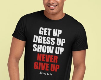 Motivation Short-Sleeve Unisex T-Shirt | Never Give Up - blk