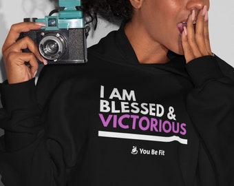 Motivation - Champion Hoodie - I Am Blessed & Victorious