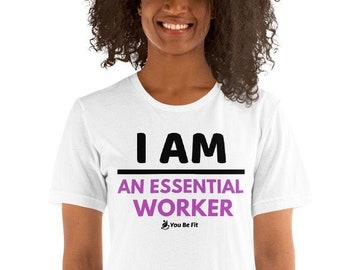 Lavoratore essenziale/T-Shirt/usura bianca/attiva/manicotto corto/unisex/covid