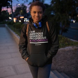 Motivation Champion Hoodie I Am Victorious image 3