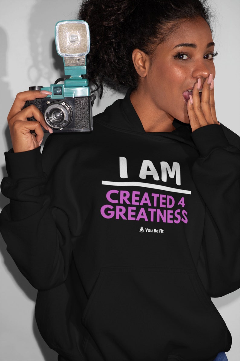 Motivation Champion Hoodie I Am Created 4 Greatness image 2